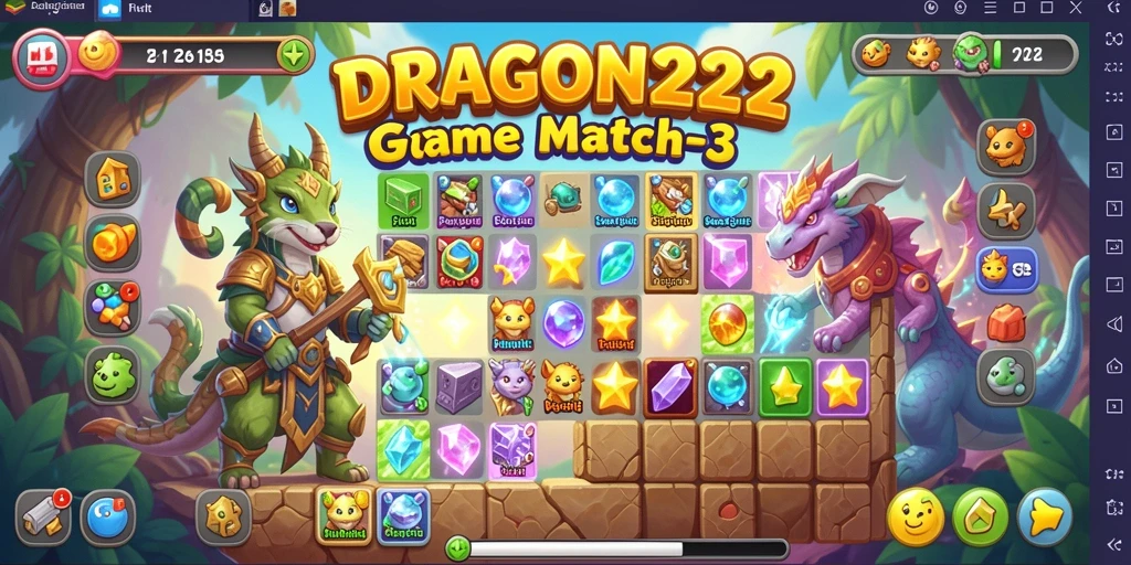 Gameplay seru dan menantang dari DRAGON222 di dunia Match-3.
