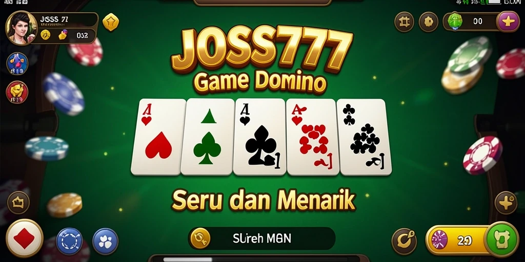 Tampilan menarik dari gameplay Domino JOSS777.