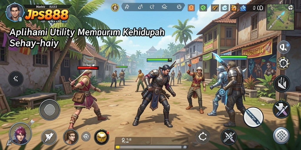 Tampilan antarmuka utama JPS888 yang mudah digunakan.