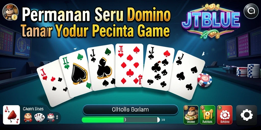 Tampilan gameplay JTBLUE yang menarik dengan grafis domino.