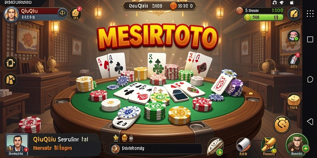 Tampilan gameplay seru dari MESIRTOTO dengan aksi QiuQiu menarik.