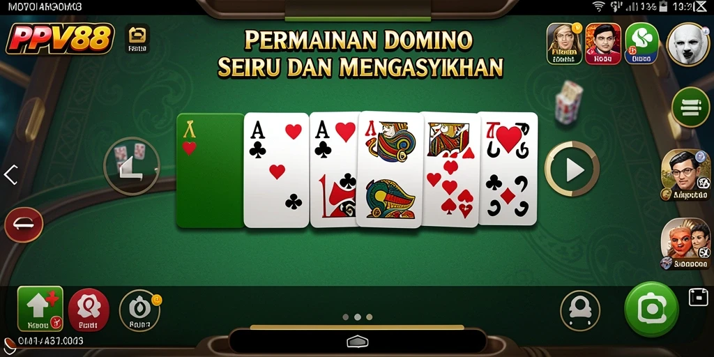 Screenshot gameplay PPV88 yang menampilkan suasana permainan Domino.