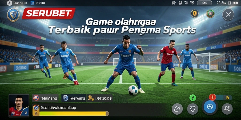 Screenshot SERUBET menampilkan aksi seru dalam permainan olahraga.