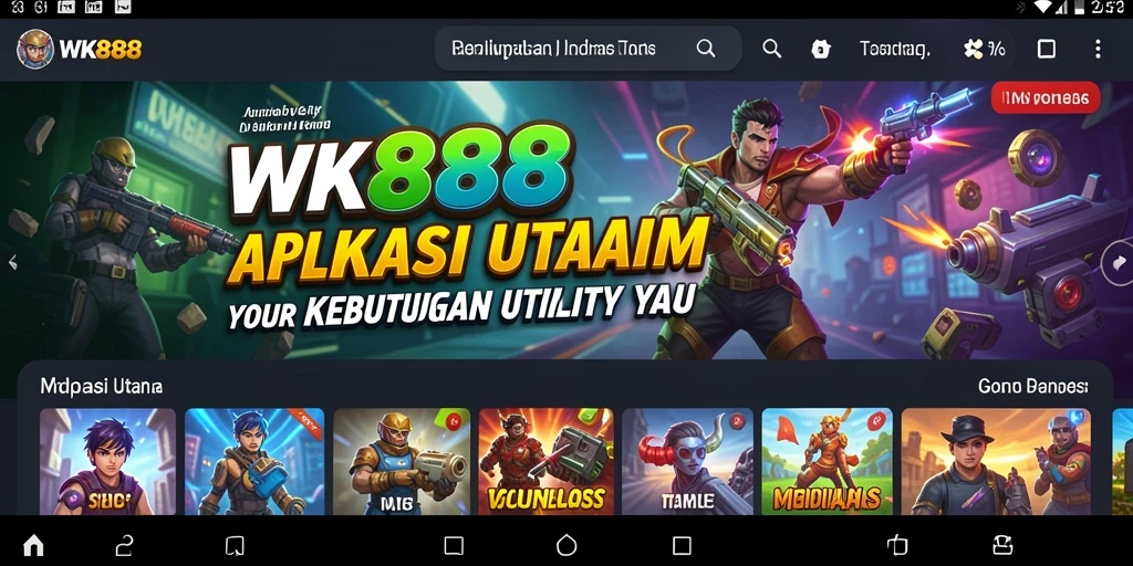 Tampilan utama WK888 dengan berbagai fitur Utility.